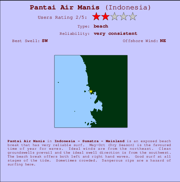 Pantai Air Manis Mappa ed info della località