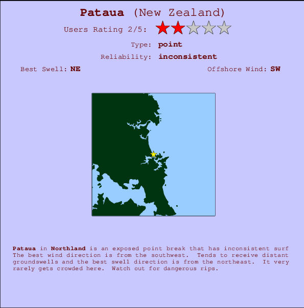 Pataua Mappa ed info della località