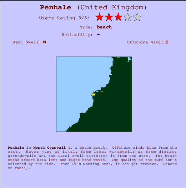 Penhale Mappa ed info della località