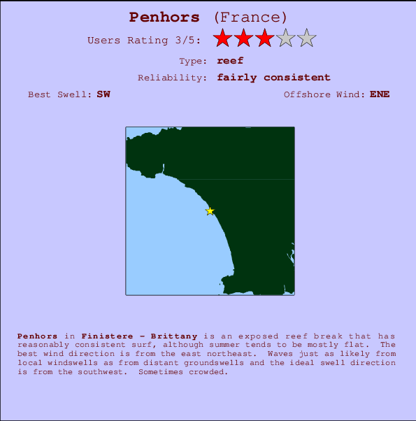 Penhors Mappa ed info della località