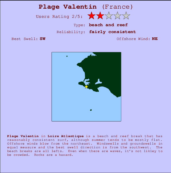 Plage Valentin Mappa ed info della località