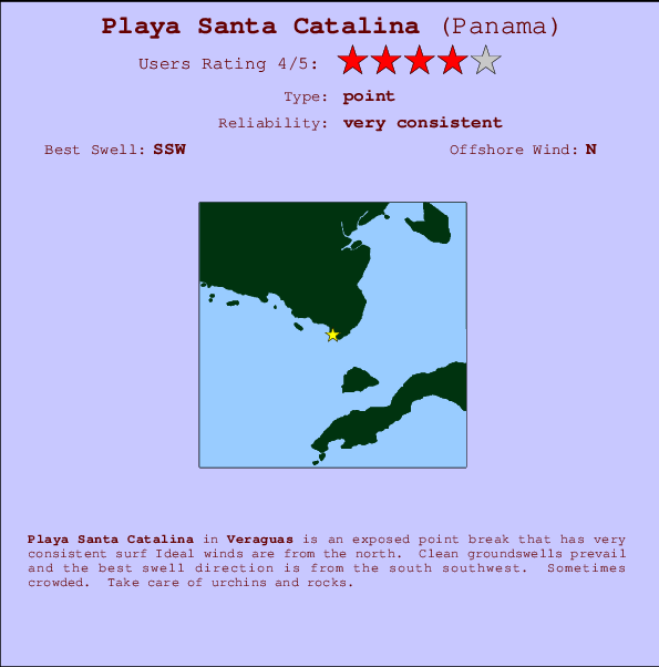 Playa Santa Catalina Mappa ed info della località