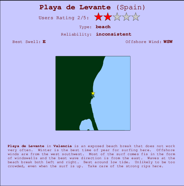 Playa de Levante Mappa ed info della località