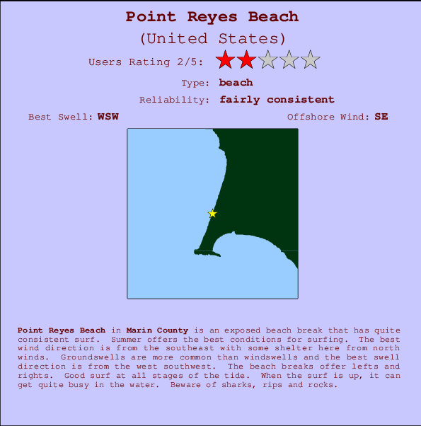 Point Reyes Beach Mappa ed info della località