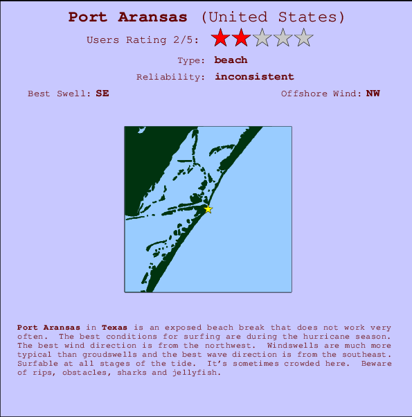 Port Aransas Mappa ed info della località