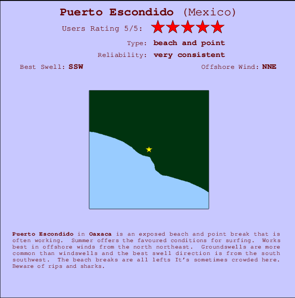 Puerto Escondido Mappa ed info della località