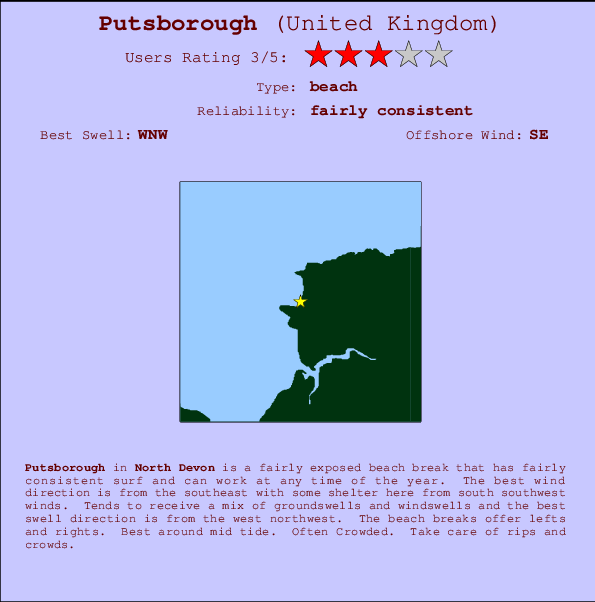 Putsborough Mappa ed info della località