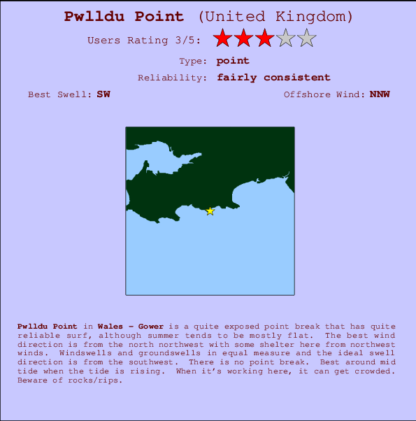 Pwlldu Point Mappa ed info della località