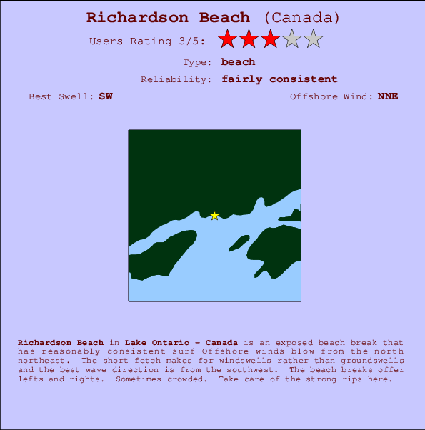 Richardson Beach Mappa ed info della località