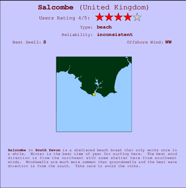 Salcombe Mappa ed info della località