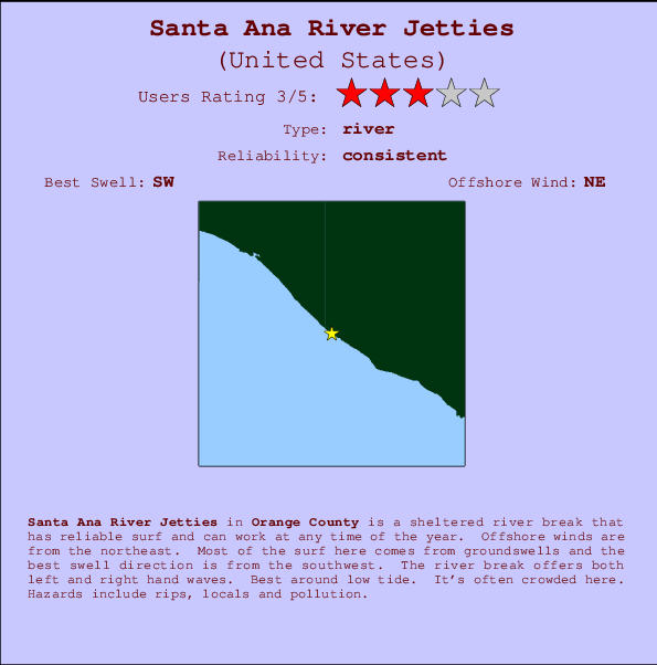 Santa Ana River Jetties Mappa ed info della località