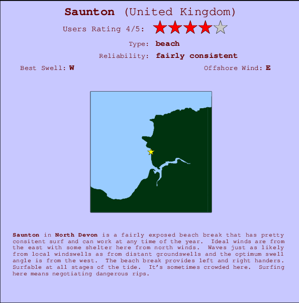 Saunton Mappa ed info della località