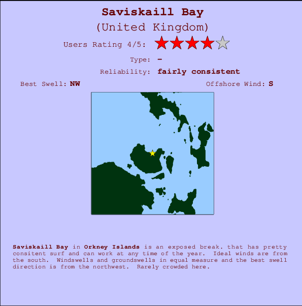 Saviskaill Bay Mappa ed info della località