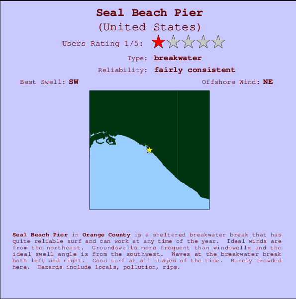 Seal Beach Pier Mappa ed info della località