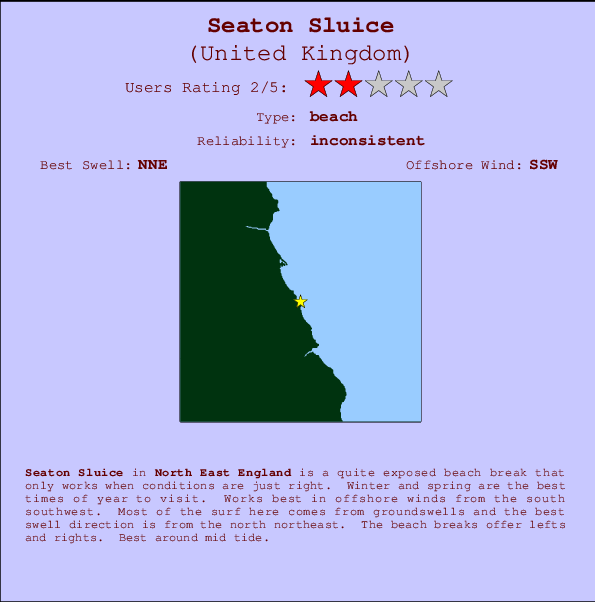 Seaton Sluice Mappa ed info della località
