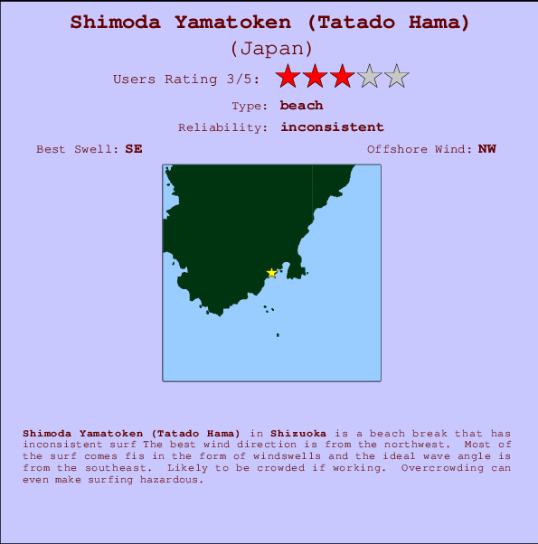 Shimoda Yamatoken (Tatado Hama) Mappa ed info della località