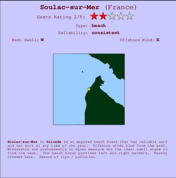 Soulac-sur-Mer Mappa ed info della località