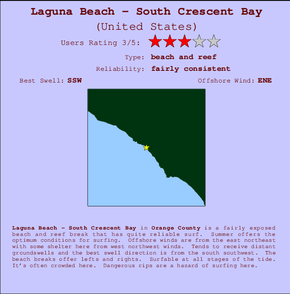 Laguna Beach - South Crescent Bay Mappa ed info della località