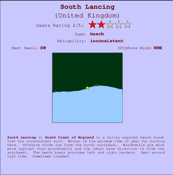 South Lancing Mappa ed info della località