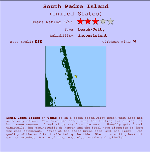 South Padre Island Mappa ed info della località