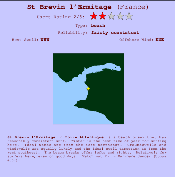 St Brevin l'Ermitage Mappa ed info della località