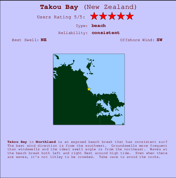 Takou Bay Mappa ed info della località