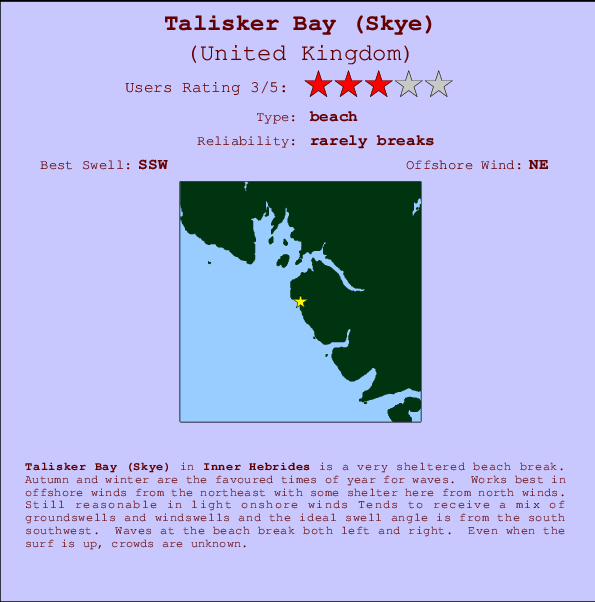 Talisker Bay (Skye) Mappa ed info della località