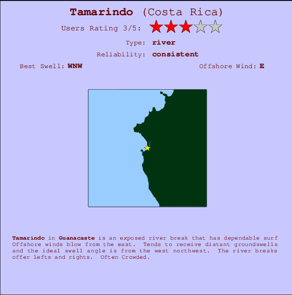 Tamarindo Mappa ed info della località