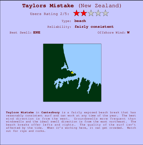 Taylors Mistake Mappa ed info della località