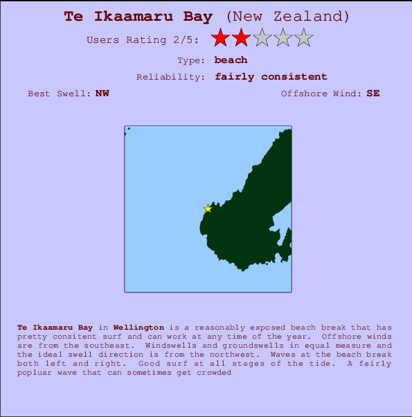 Te Ikaamaru Bay Mappa ed info della località