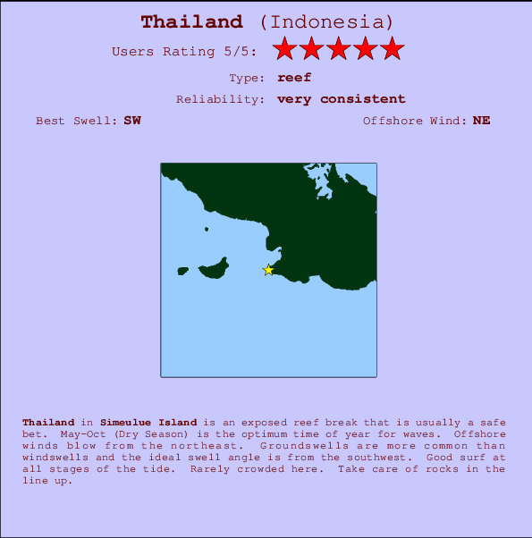 Thailand Mappa ed info della località