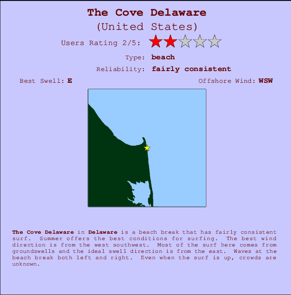 The Cove Delaware Mappa ed info della località