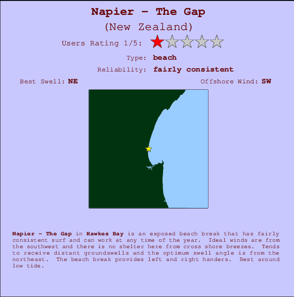 Napier - The Gap Mappa ed info della località