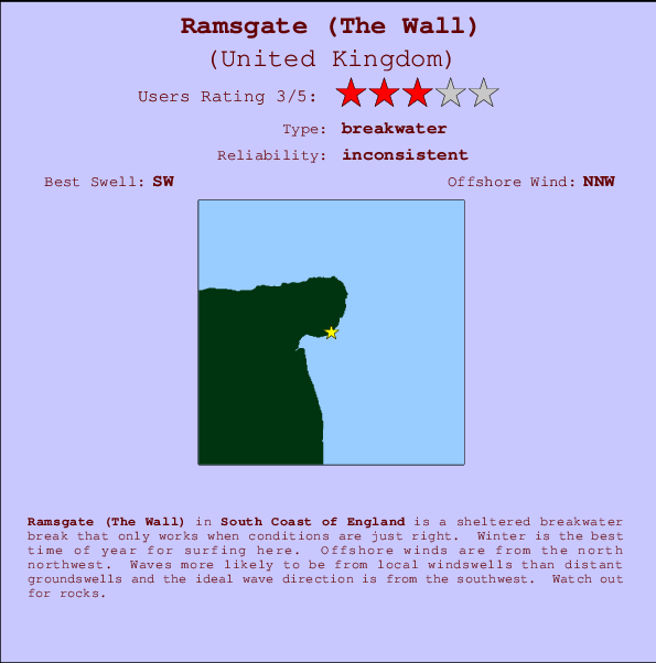 Ramsgate (The Wall) Mappa ed info della località