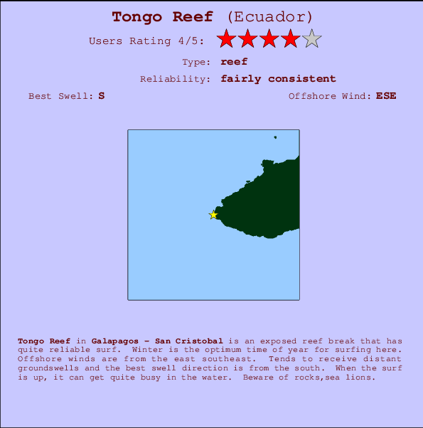 Tongo Reef Mappa ed info della località