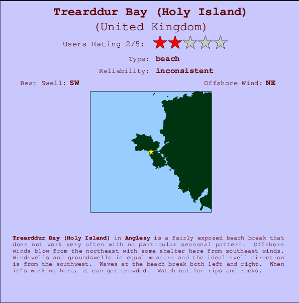 Trearddur Bay (Holy Island) Mappa ed info della località