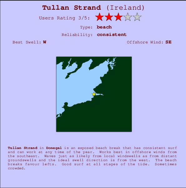 Tullan Strand Mappa ed info della località