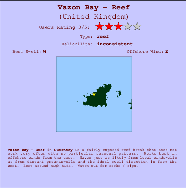 Vazon Bay - Reef Mappa ed info della località