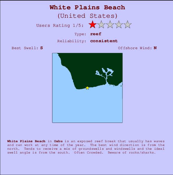 White Plains Beach Mappa ed info della località