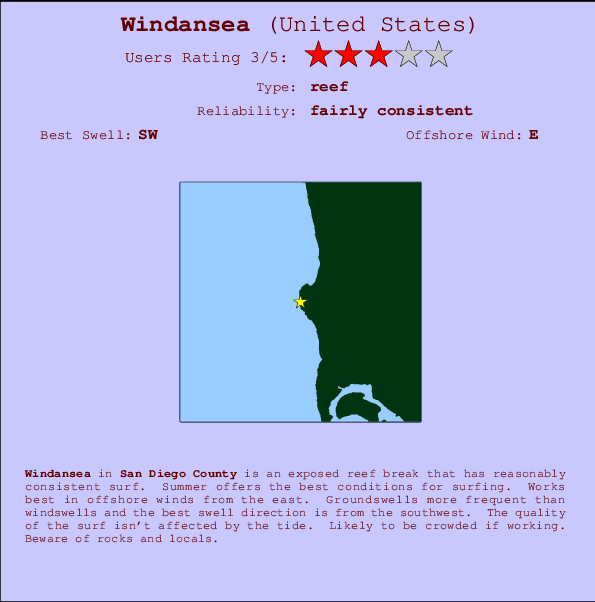 Windansea Mappa ed info della località