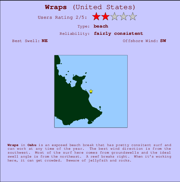 Wraps Mappa ed info della località