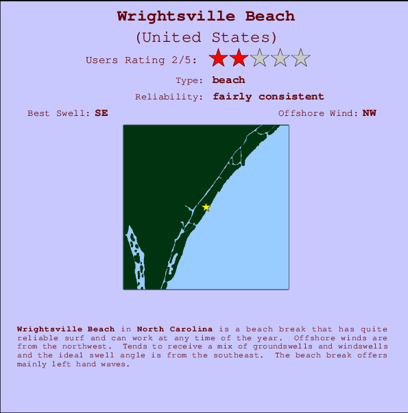 Wrightsville Beach Mappa ed info della località