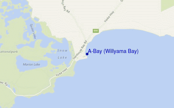 mappa di localizzazione di A-Bay (Willyama Bay)