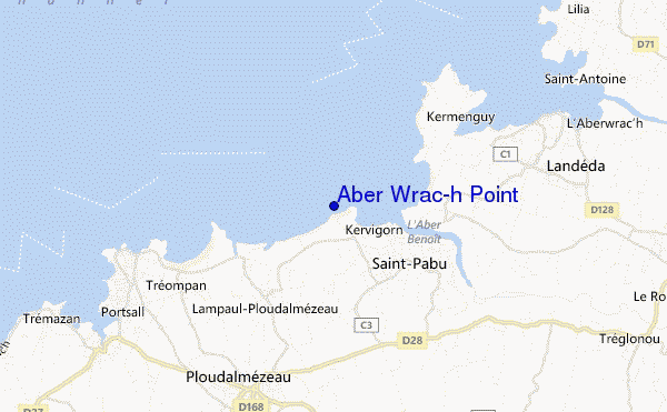mappa di localizzazione di Aber Wrac'h Point
