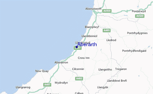 Aberarth Location Map