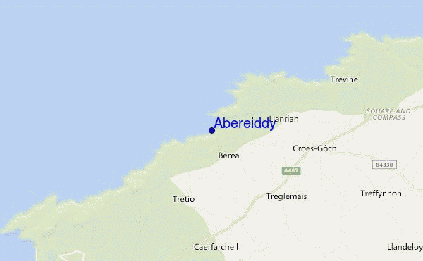 mappa di localizzazione di Abereiddy