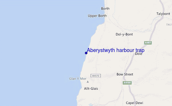 mappa di localizzazione di Aberystwyth harbour trap