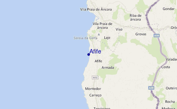mappa di localizzazione di Afife