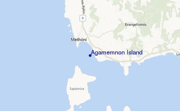mappa di localizzazione di Agamemnon Island