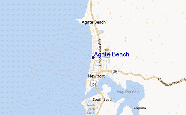 mappa di localizzazione di Agate Beach